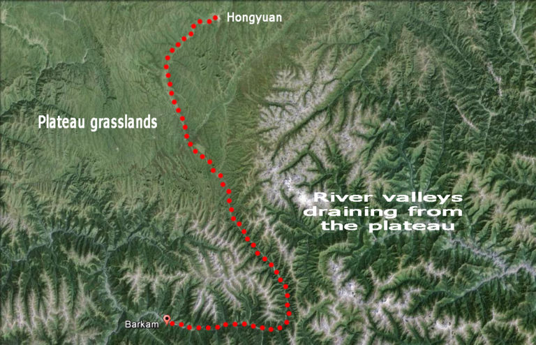 Barkam to Hongyuan text