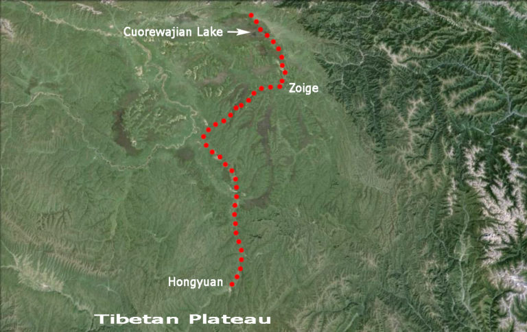Hongyuan to Zoige text